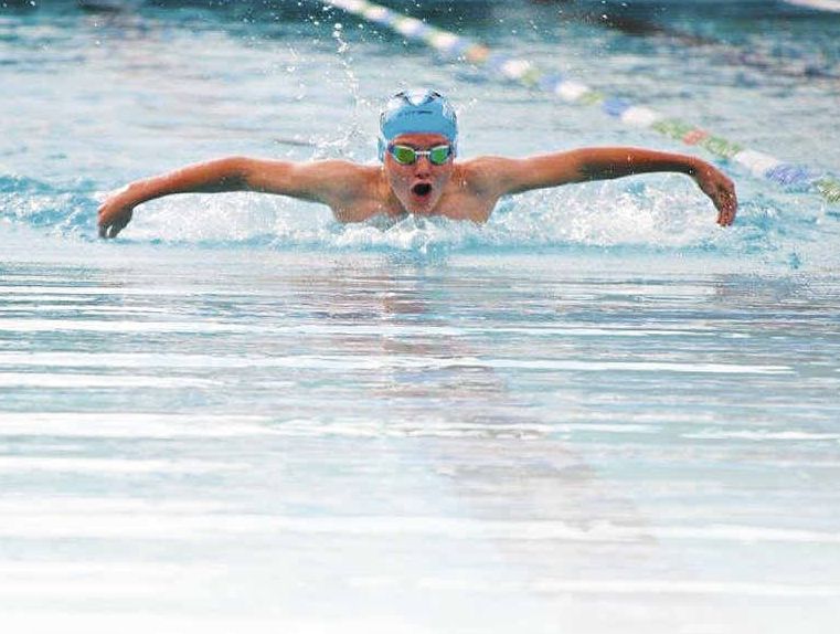 Gympie swimmer Troy Carlson, after winning gold and silver at the Queensland Age Swimming Championships. Gympie swimmer Troy Carlson, after winning gold and silver at the Queensland Age Swimming Championships.
